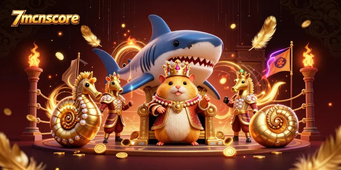 Engage in thrilling betting at 7mcnscore with iconic characters in a dynamic sports casino scene.
