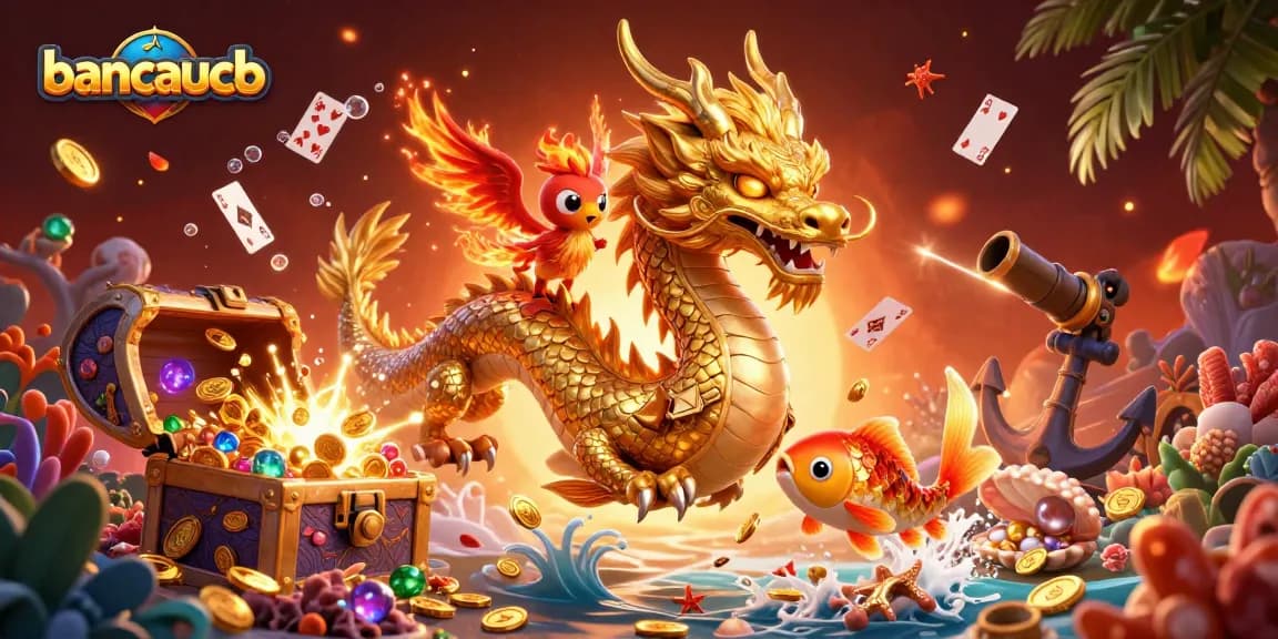 bancaucb captures the thrill of fish shooting gaming with dynamic characters and casino treasure elements.