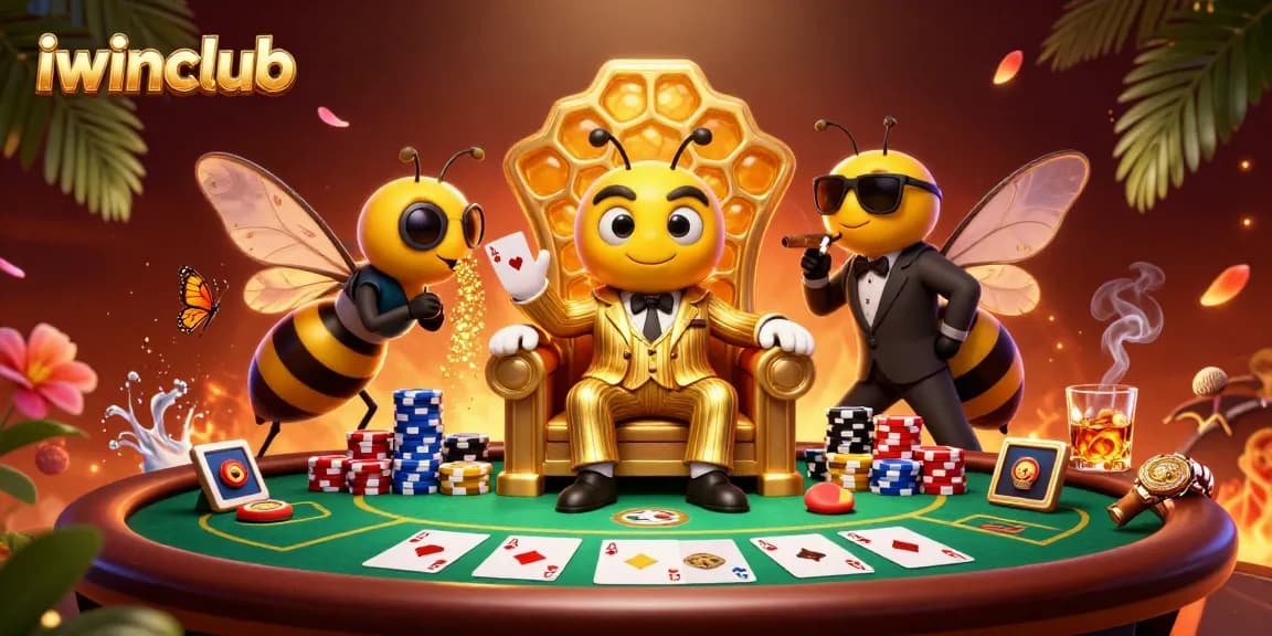 Engage in thrilling gameplay at iwinclub with a vibrant poker scene featuring unique characters.