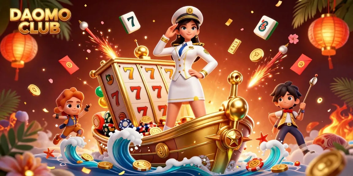 Engage with the thrill at DAOMO CLUB, showcasing vibrant slots and a captivating casino atmosphere.