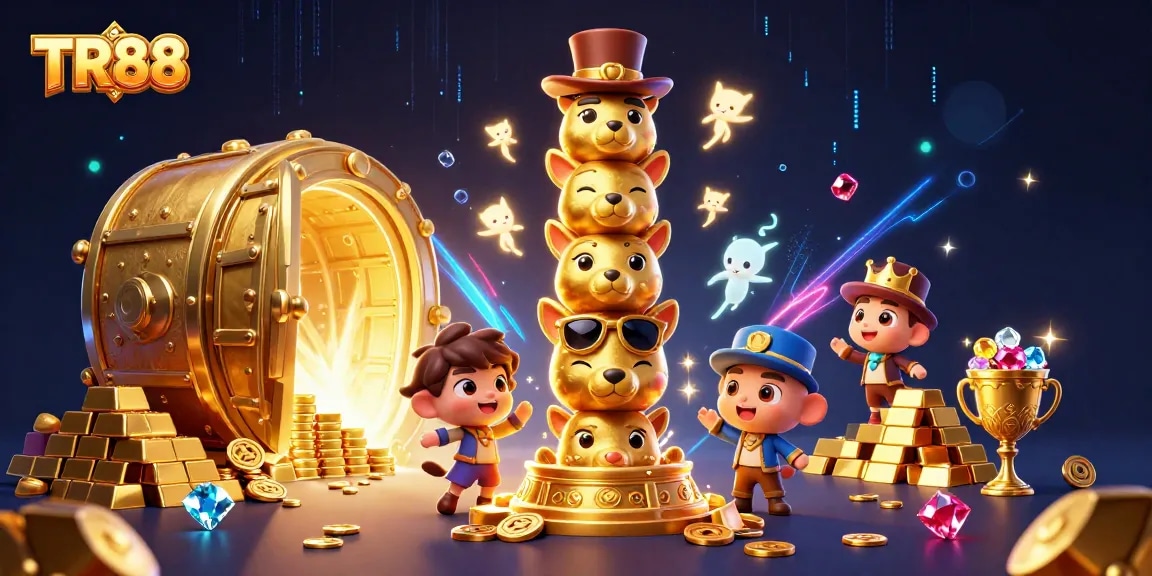 Experience the vibrant themes of TR88 online casino with a golden totem and treasure elements.