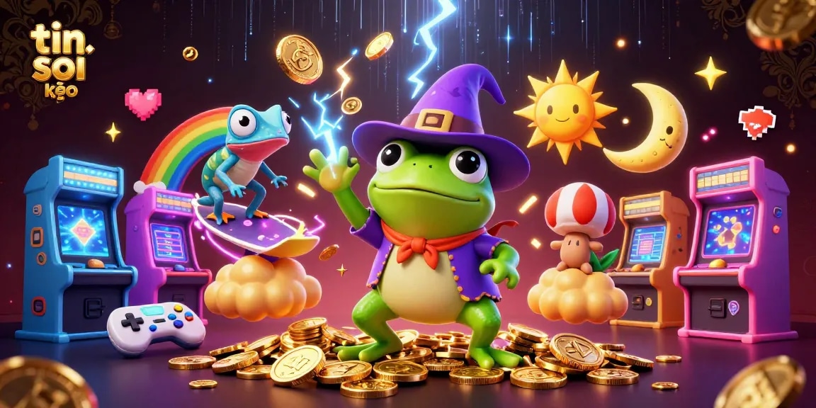 Experience thrilling action with tin soi kèo as a weather wizard frog brings a storm of gold coins to gamblers.