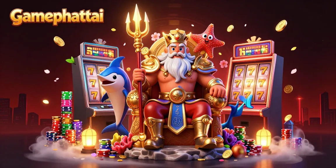 Spin and win big with gamephattai's vibrant slot machine adventure featuring Neptune's treasure!