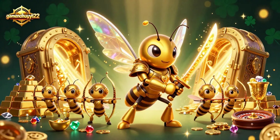 Engage in thrilling Pai Gow gameplay at gamenohuuytin22 with golden treasures and festive characters.