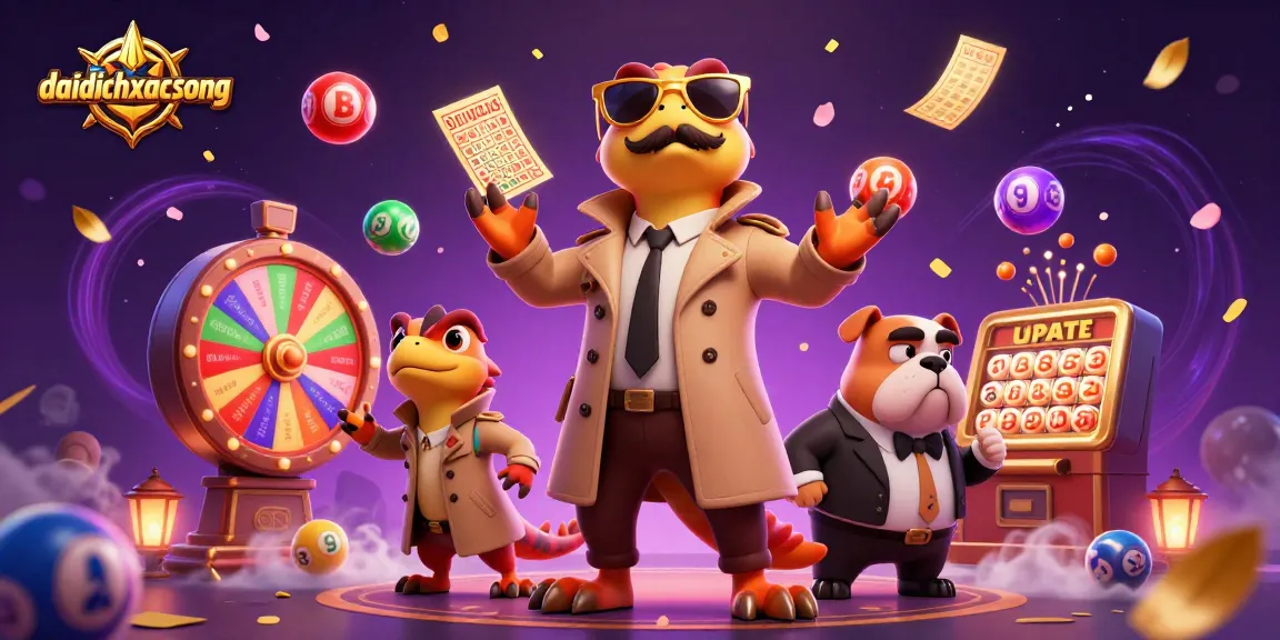 Daidichxacsong showcases three raptors in disguise engaging in a lively casino scene filled with lottery elements and vibrant colors.