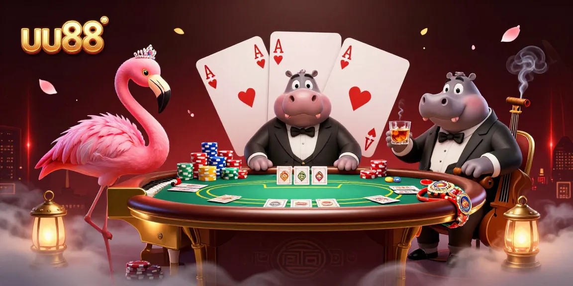 uu88 features vibrant characters and playful casino elements in a dynamic gaming scene.