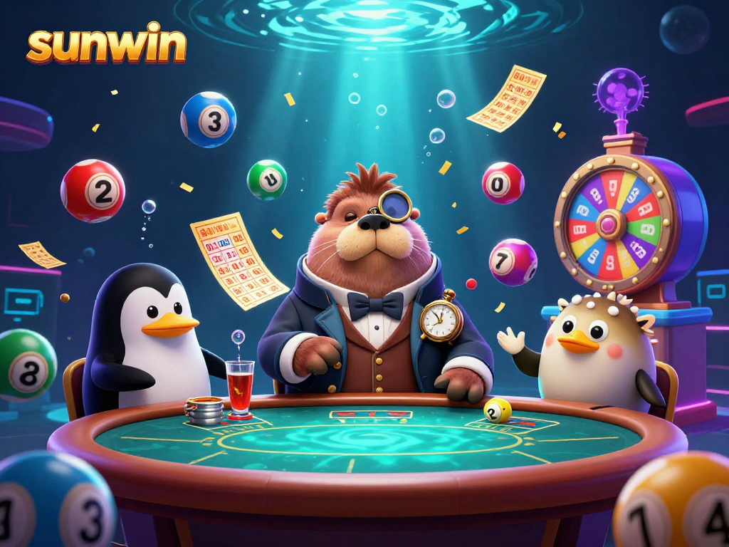 Join the jolly walrus in the underwater sunwin casino for an exciting poker showdown.