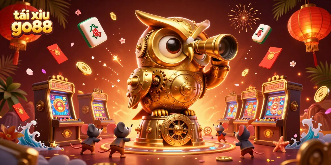 Experience the vibrant gameplay of tài xỉu go88 with a whimsical 3D casino scene.