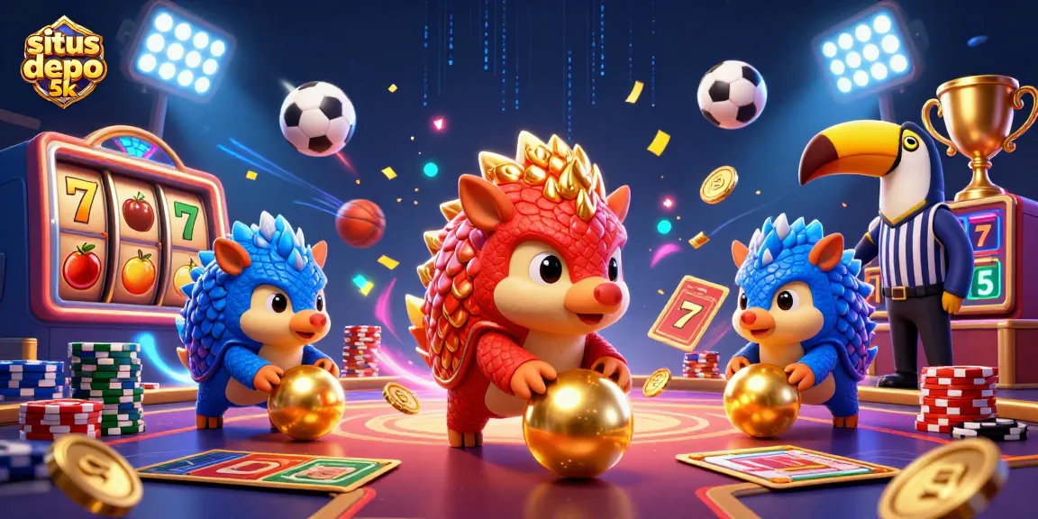 Experience thrilling gameplay at situs depo 5k with engaging slot games and energetic penguin characters.