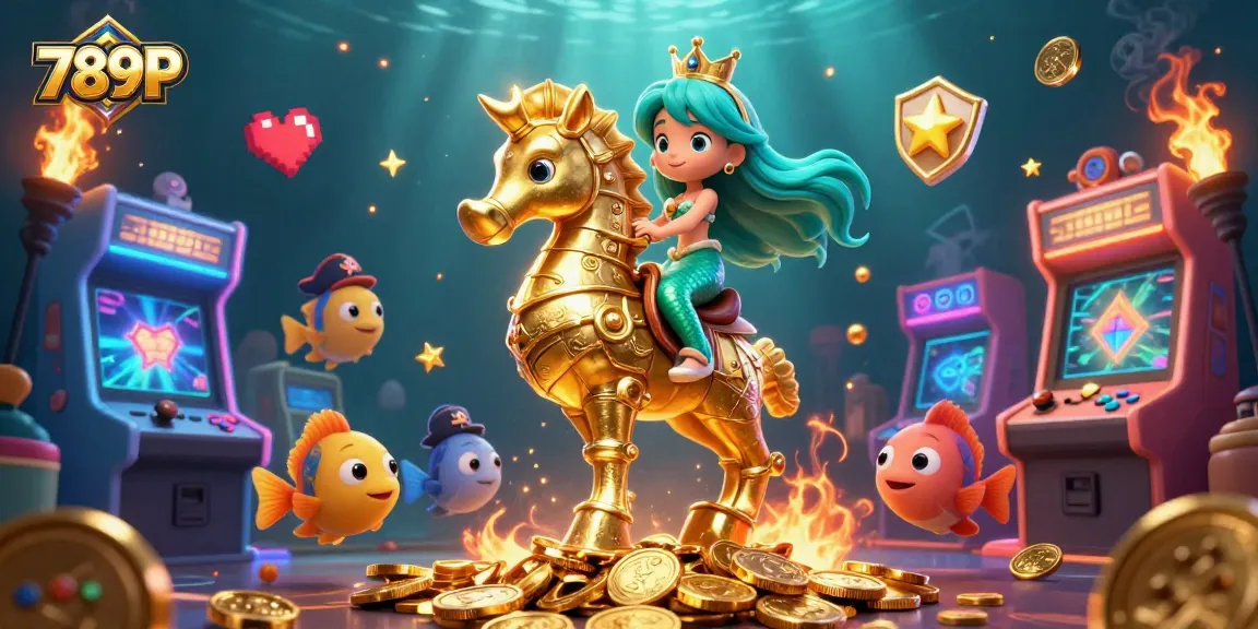 Engage with 789P through vibrant casino-themed elements in a rich underwater scene.