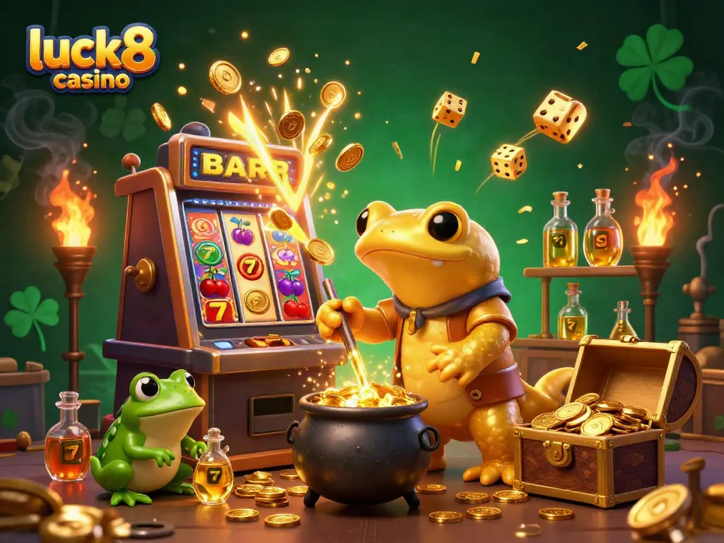 Experience dynamic gaming action with luck8 casino, featuring explosive slot machines and vibrant characters.