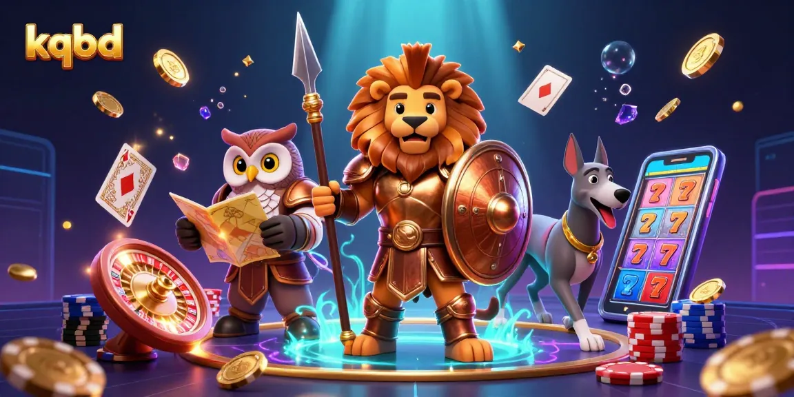 Experience thrilling gaming with kqbd featuring a lion, owl, and greyhound amidst sparkling wins.