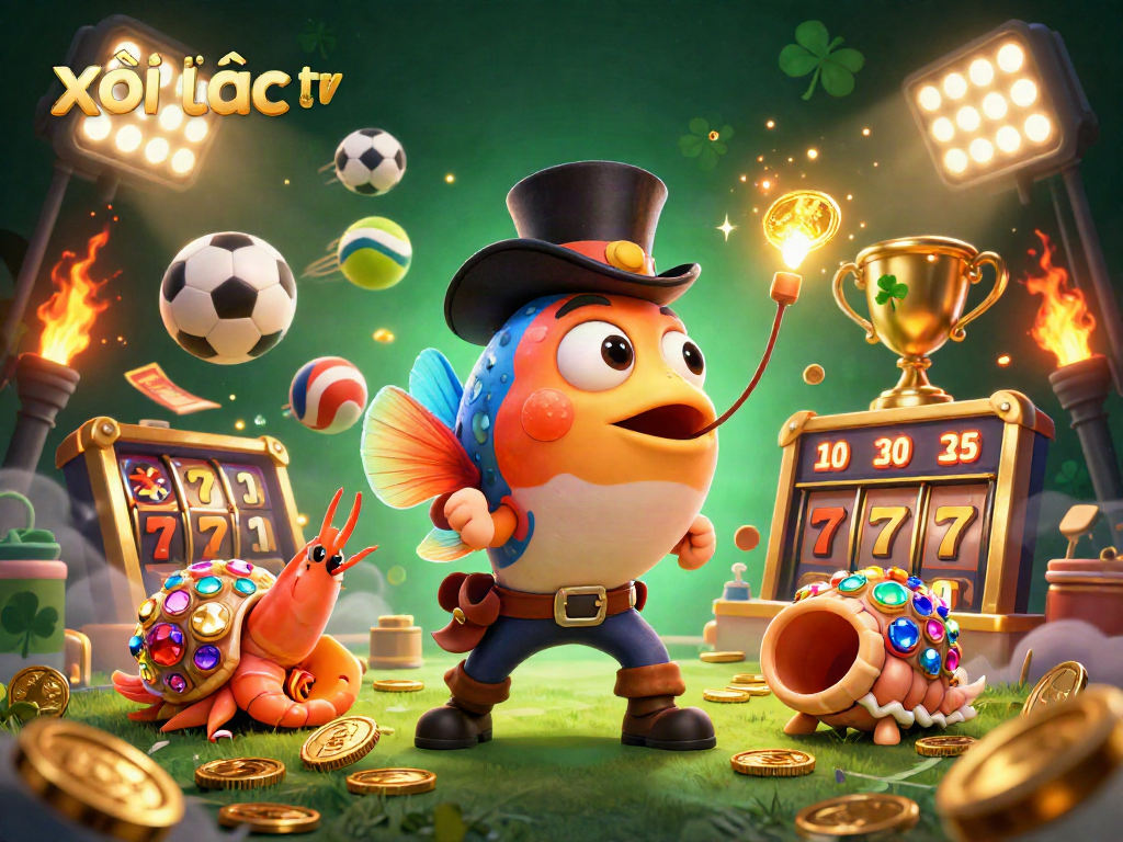 Experience thrilling wins with xôi lạc tv's dynamic casino adventure featuring fun characters and vibrant elements.