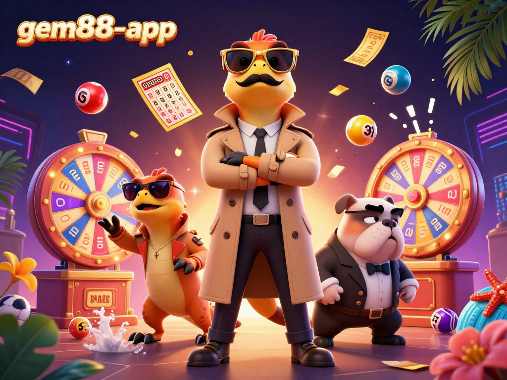 Experience gaming excitement with the gem88-app, featuring vibrant raptors at a VIP casino.