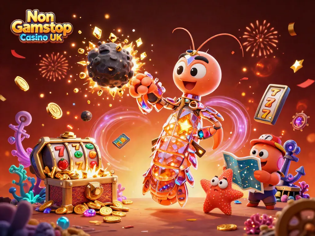 Engaging scene featuring Non Gamstop Casino UK with characters and dynamic gaming elements