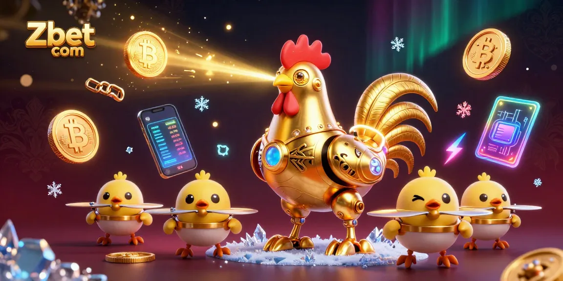 Experience thrilling gameplay with the captivating Zbet com 3D casino adventure scene featuring a golden rooster robot.