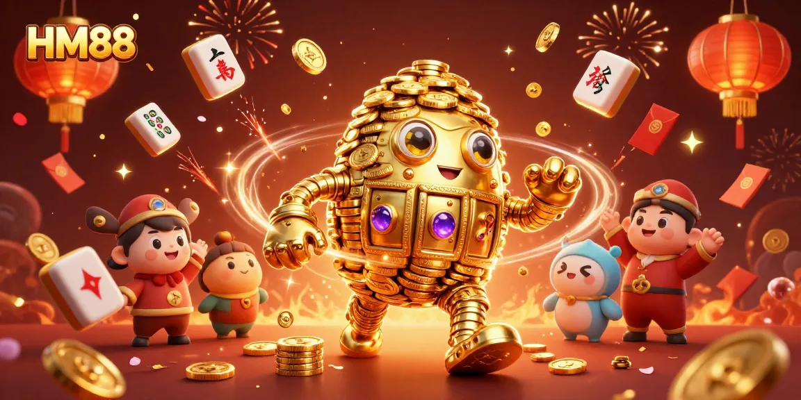 Engage with thrilling gaming experiences at HM88 featuring gold coin golems and festive decorations.