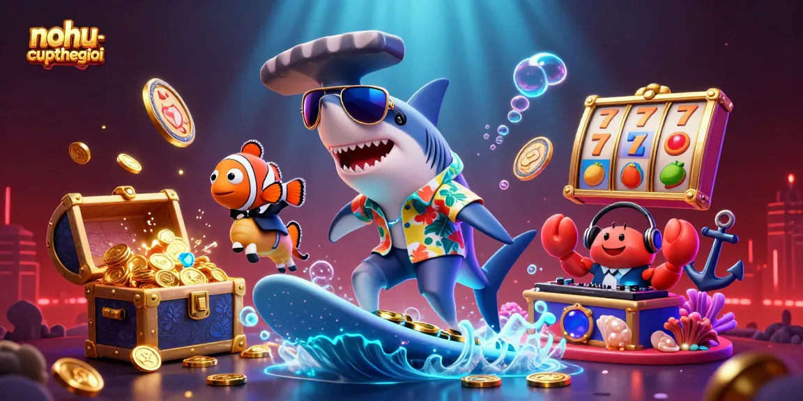 Experience thrilling nohu-cupthegioi slot games with vibrant casino elements and dynamic underwater scenery.