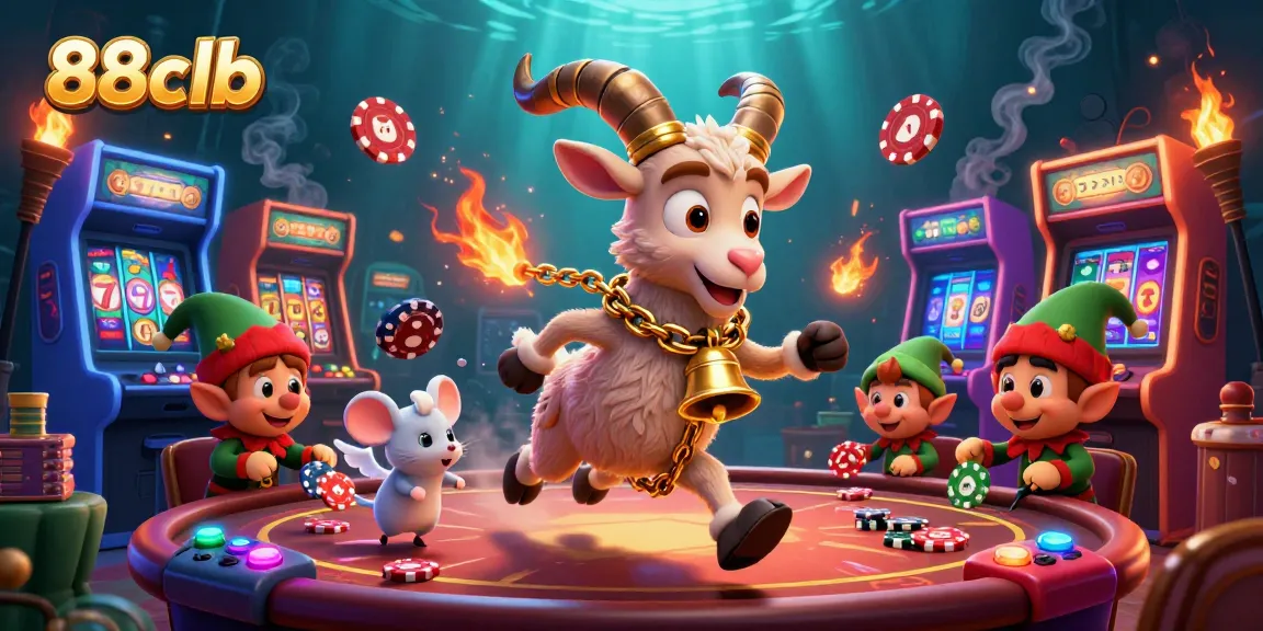 Engage in thrilling gameplay at 88clb with festive casino characters in a vibrant environment.