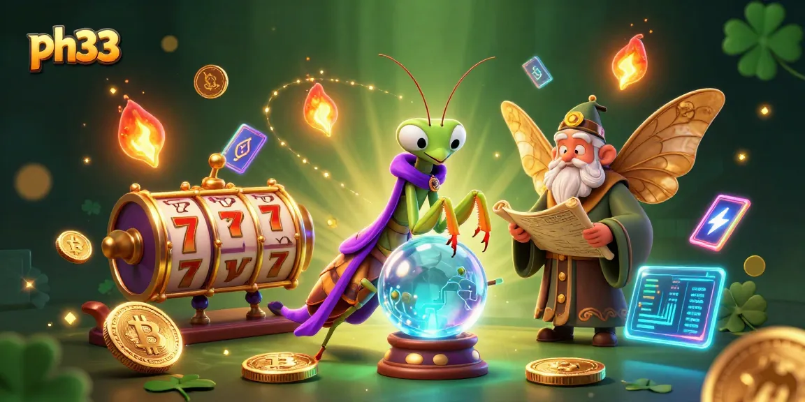 Experience thrilling gaming at ph33 with vibrant slot elements and mystical characters.