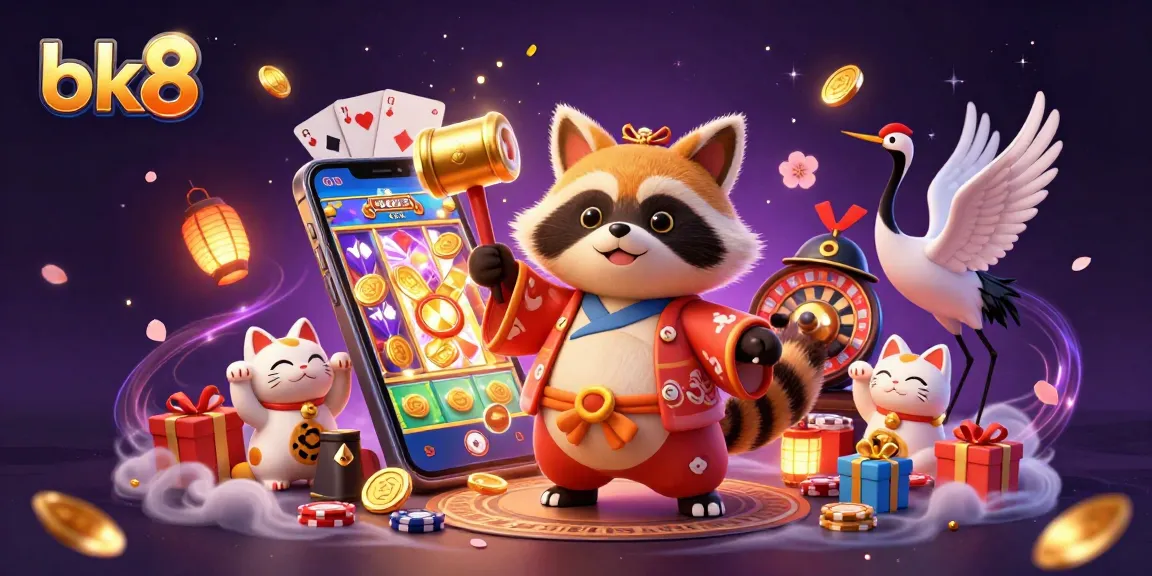 Experience the thrill of bk8 with vibrant casino characters and games in a festive environment.