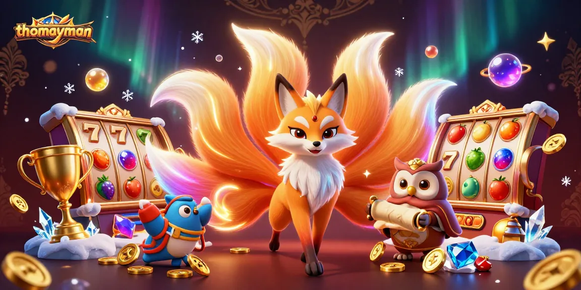 Experience the excitement of thomayman at a visually stunning 3D casino with vibrant characters and game elements.
