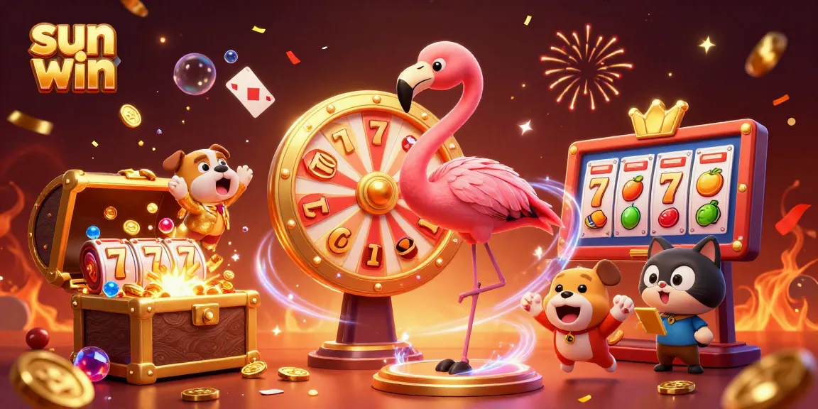 Engage with sun win's thrilling online casino experience featuring vibrant characters and lively game elements.