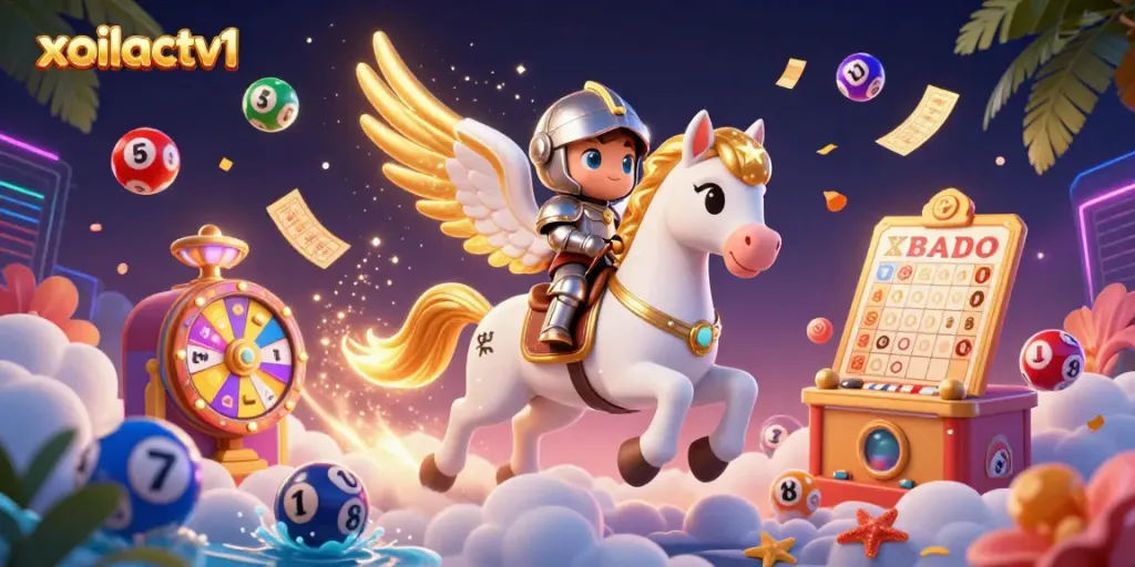 Win big with exciting games at xoilactv1 - vibrant lottery and prize elements in 3D