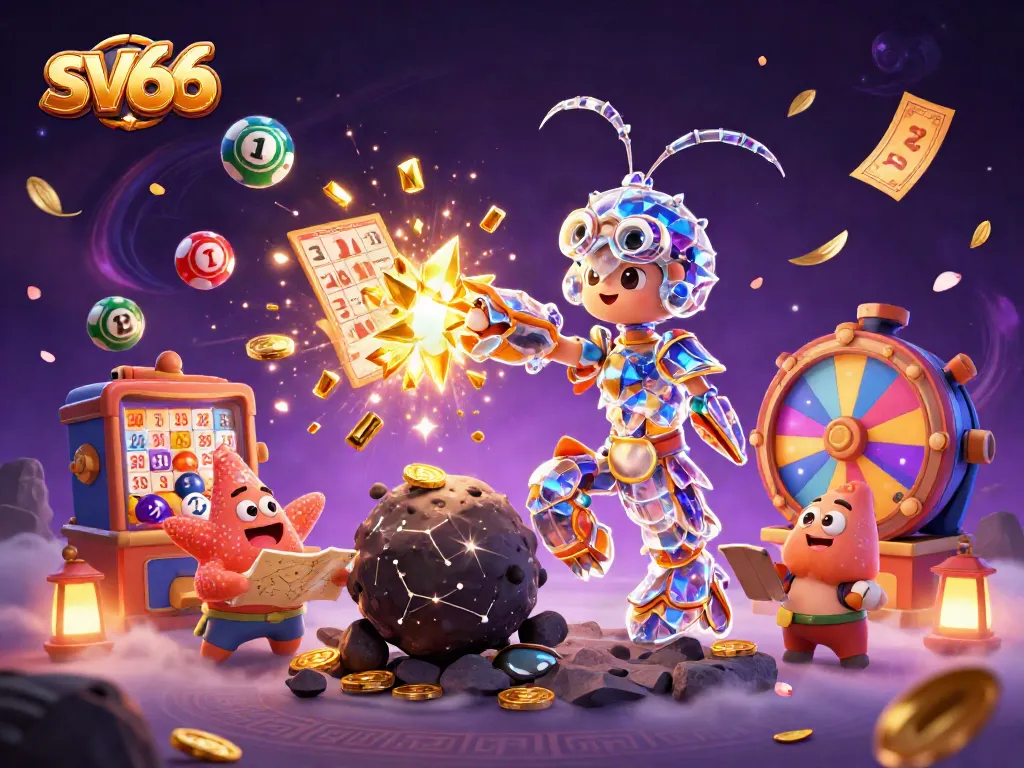 Engage in thrilling gambling with sv66 as a vibrant samurai shrimp scene bursts with golden coins.