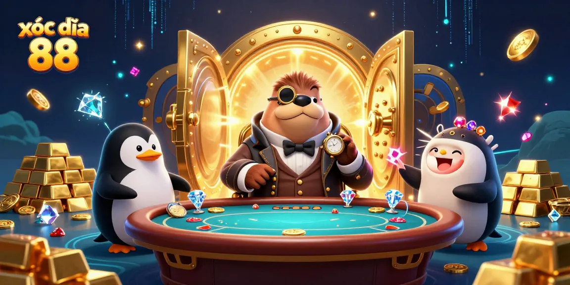 Engage with exciting online gameplay at xóc đĩa 88 featuring a jolly walrus in action.