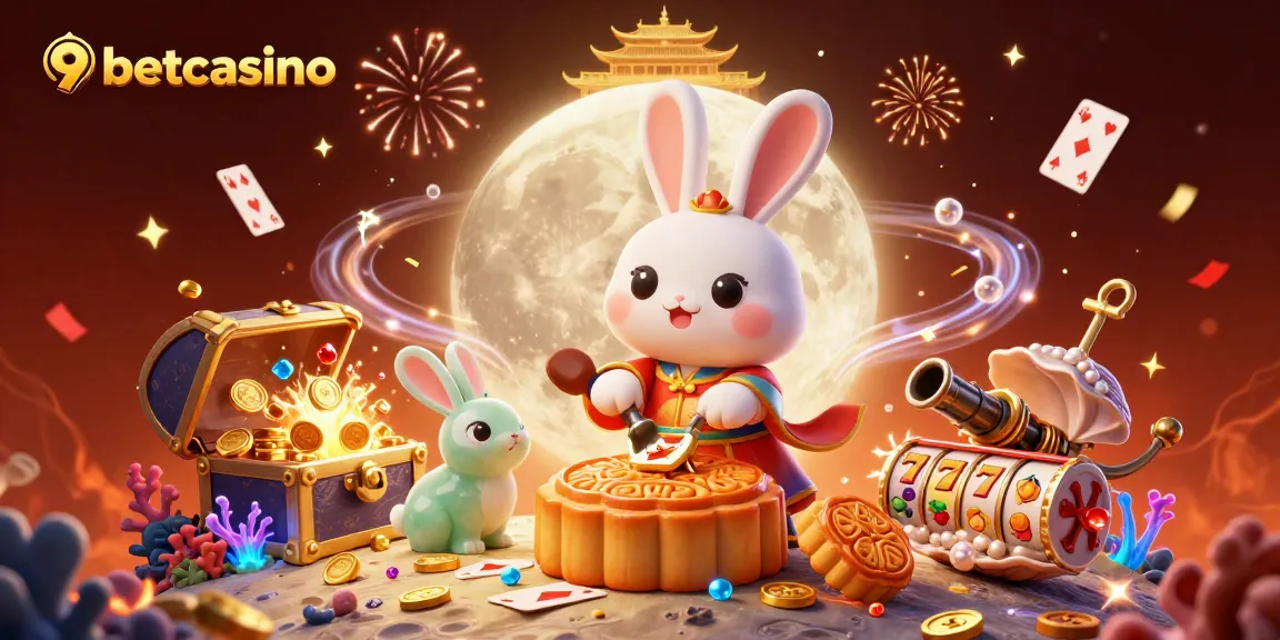 Experience the thrilling world of 9betcasino with vibrant characters and casino elements in a dynamic scene.