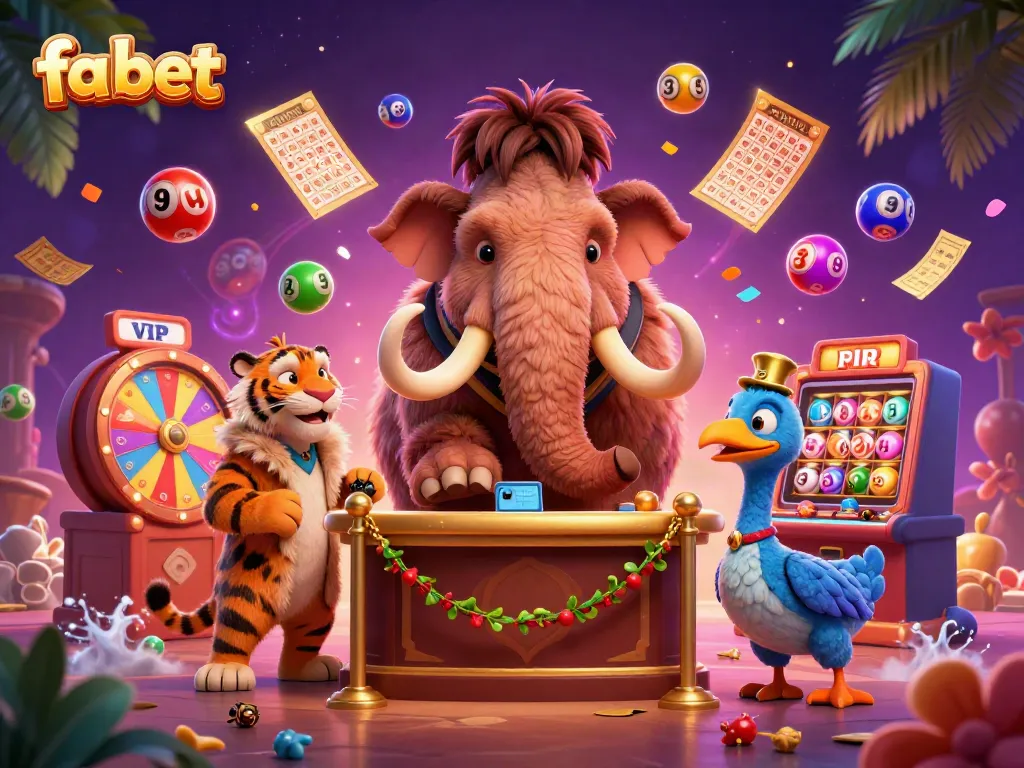 Experience the exciting world of fa bet with colorful carnival elements in this vibrant casino illustration.