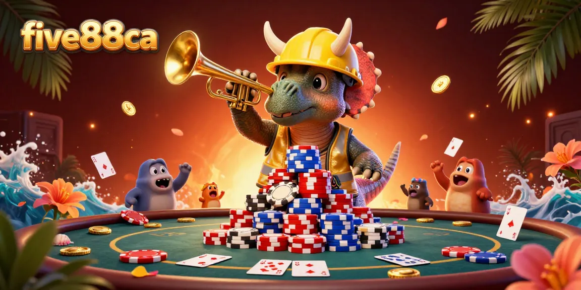 Experience the excitement of five88ca with dynamic casino characters celebrating a jackpot.