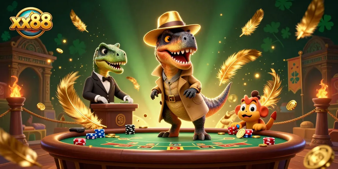 Experience thrilling games at xx88 with a velociraptor card counter, chip-stealing compy, and a suspicious stegosaurus pit boss.