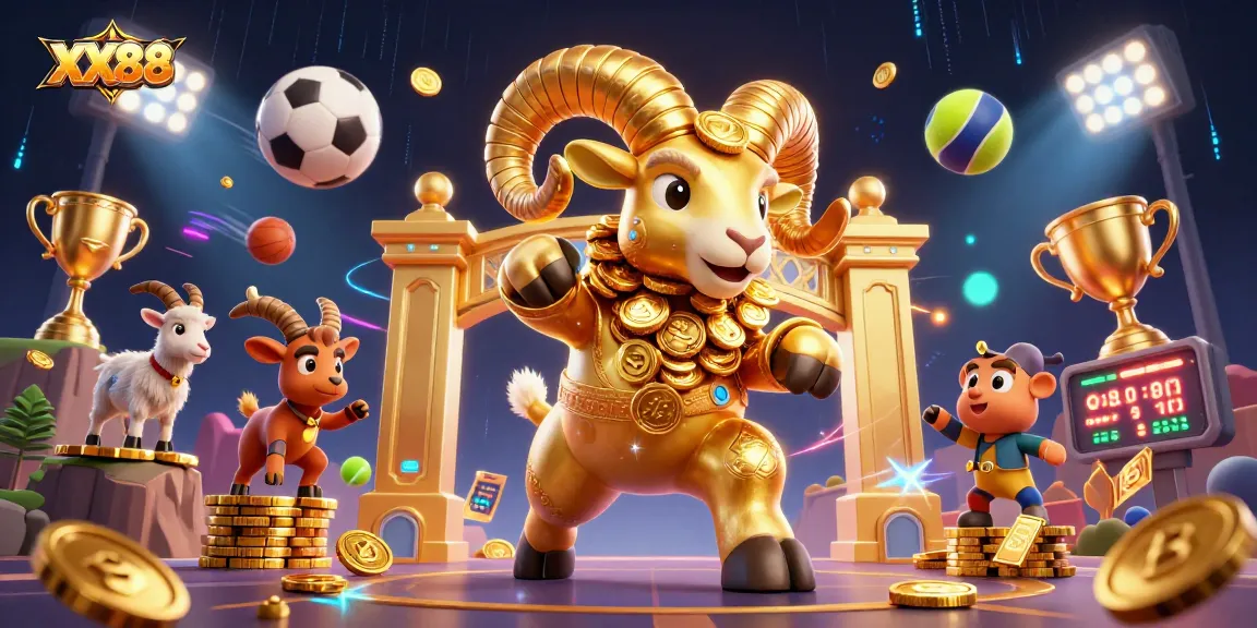 Join the excitement at XX88 with a dynamic casino scene featuring golden elements and exciting sports betting action.