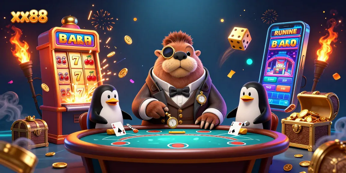 Experience exciting gameplay with xx88's vibrant underwater poker scene featuring unique characters.