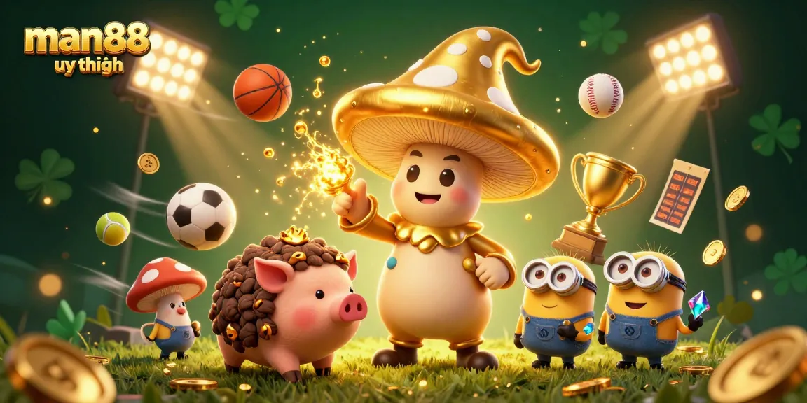 Experience the thrill of gaming with man88 uy tín, featuring golden wizard characters and dynamic sports elements.